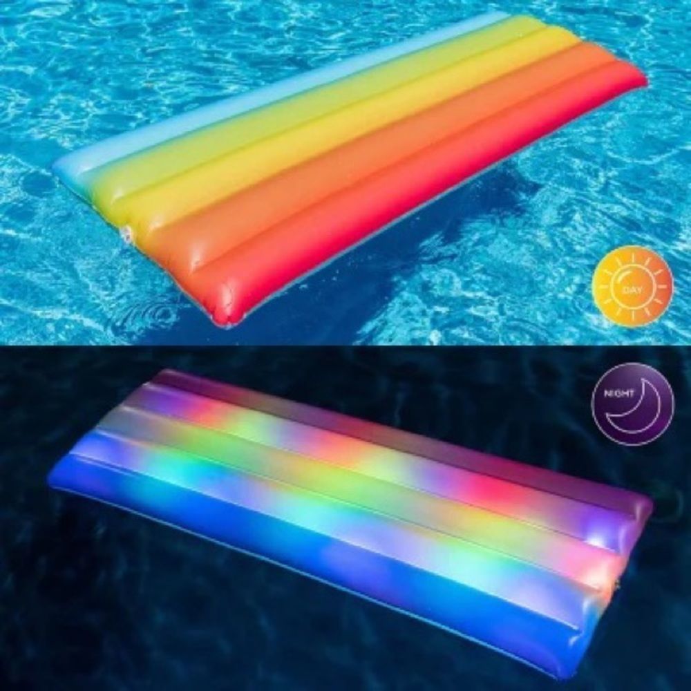 New In Box Illuminated Light Up 74 Inch Pool Raft Pool Float 3 Light Mode - Picture 3 of 8